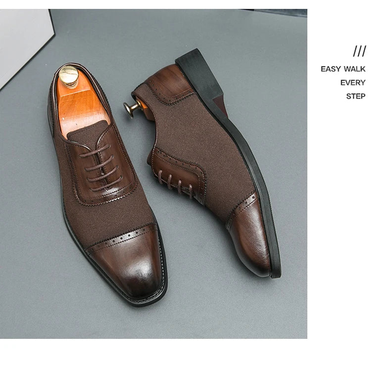 Retro Carved Lace-up Brogue Casual Oxfords
