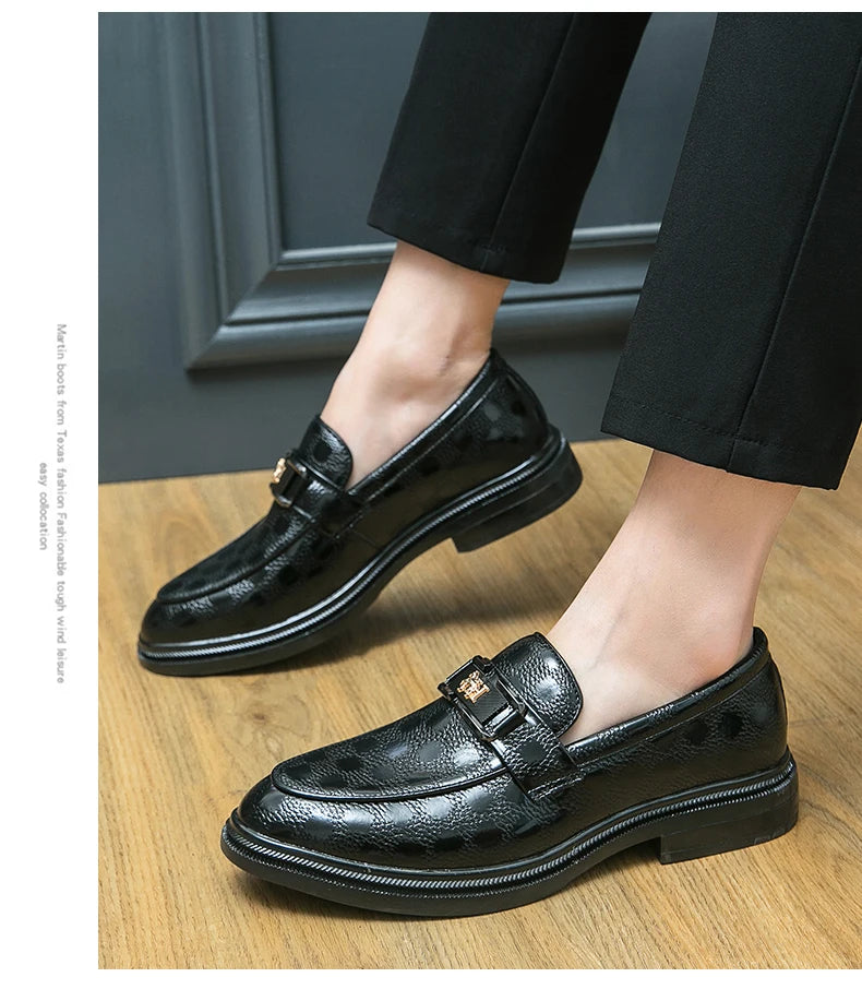 Leather British Style Casual Slip-on Breathable Loafers