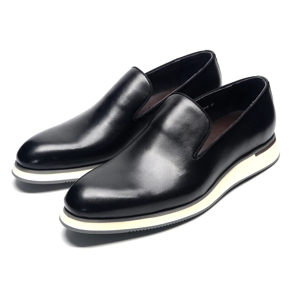 Classic Genuine Leather Loafer, Luxury Handmade Minimalist Style