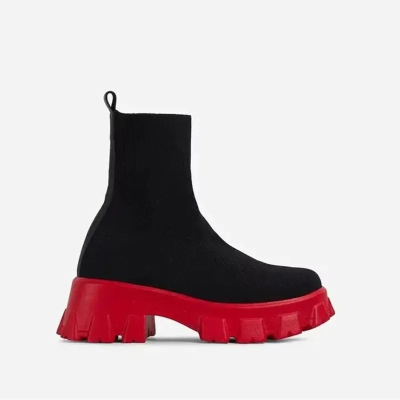 Breathable Casual Wedges Platform Ankle Boots