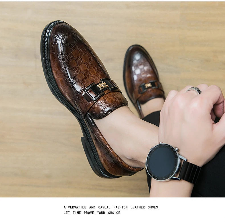 Leather British Style Casual Slip-on Breathable Loafers
