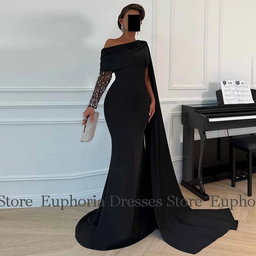 Crepe Fabric Mermaid/Trumpet Off-the-shoulder Dress