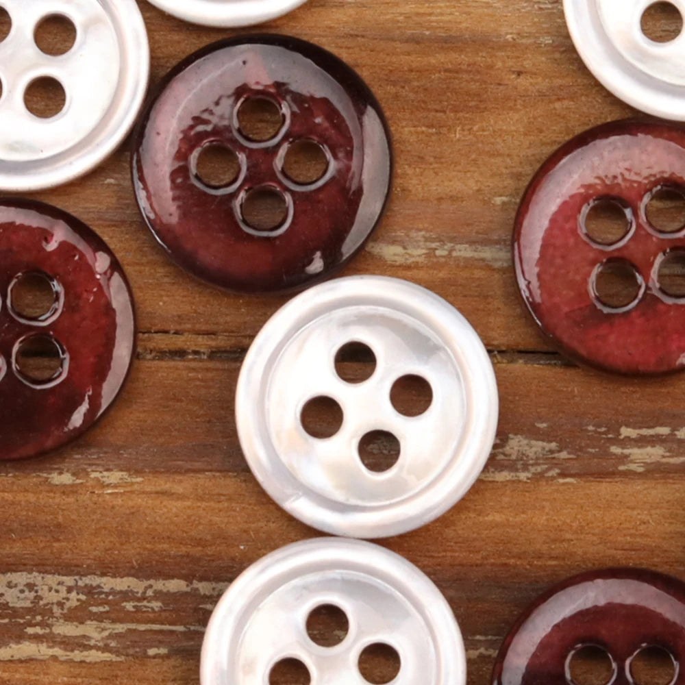 10pcs 11.5mm Black Shell Shirt Buttons