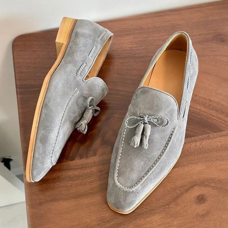 Suede Tassel Slip-On British Style Penny Loafer