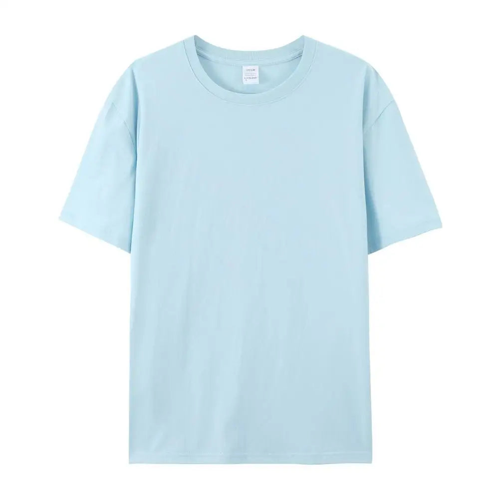 Plain Cotton Short Sleeve Unisex Crew Neck T-shirts