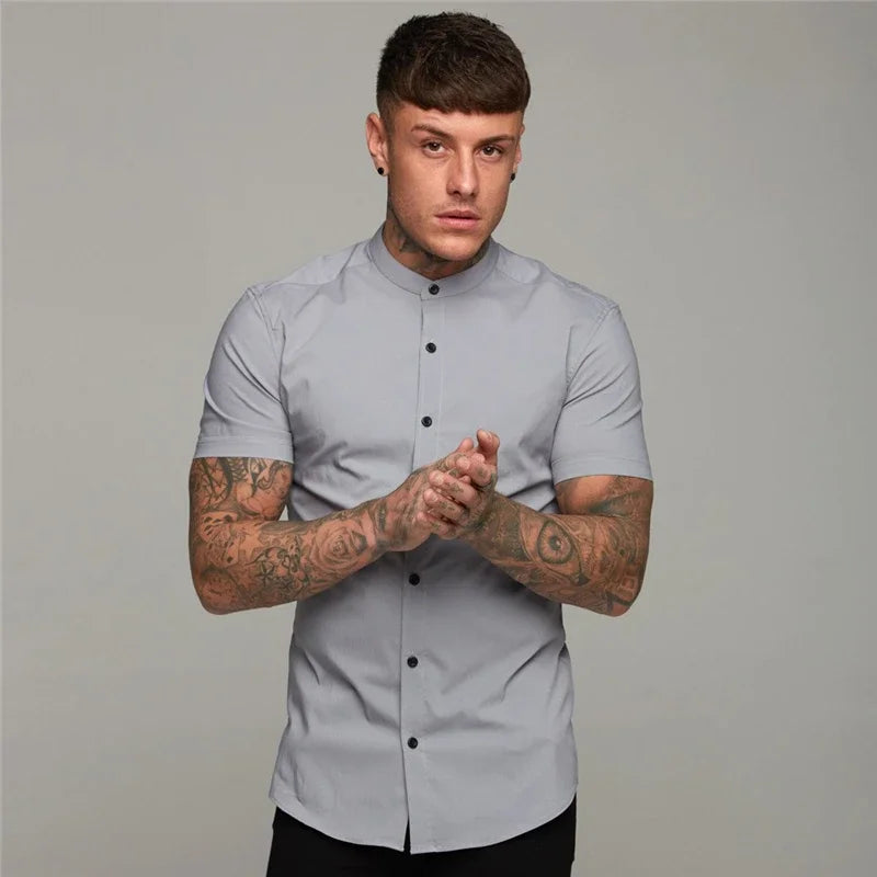 Plain Slim Fit Short Sleeve Casual Dry T-Shirts
