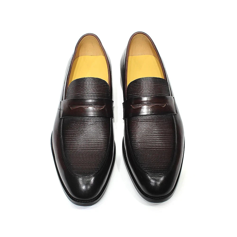 Italian Slip-On Genuine Leather Penny Loafers