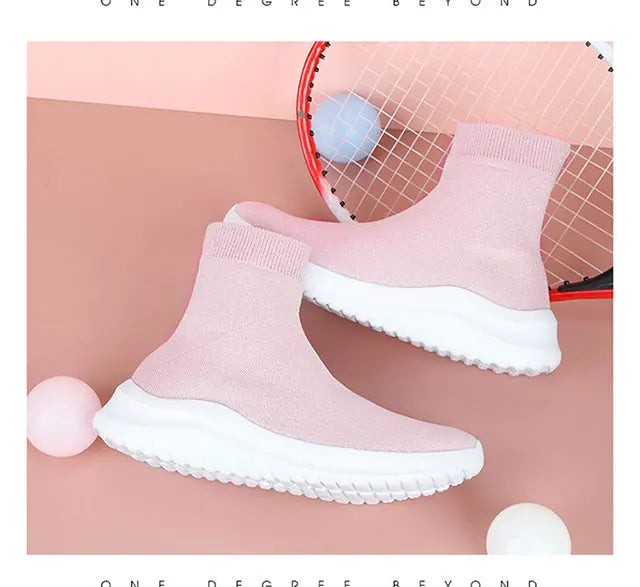 High-Top Casual Walking Sports Non-Slip Flat Ankle Boots