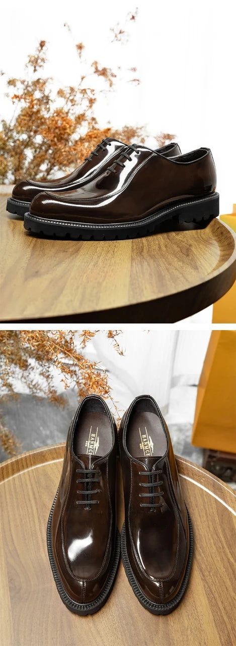 Hanmce Genuine Leather Breathable Oxfords