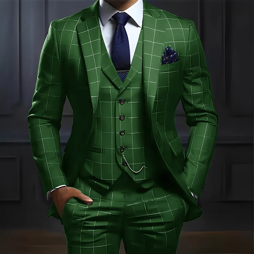 3 piece Formal Business Work Tuxedo Custom Color