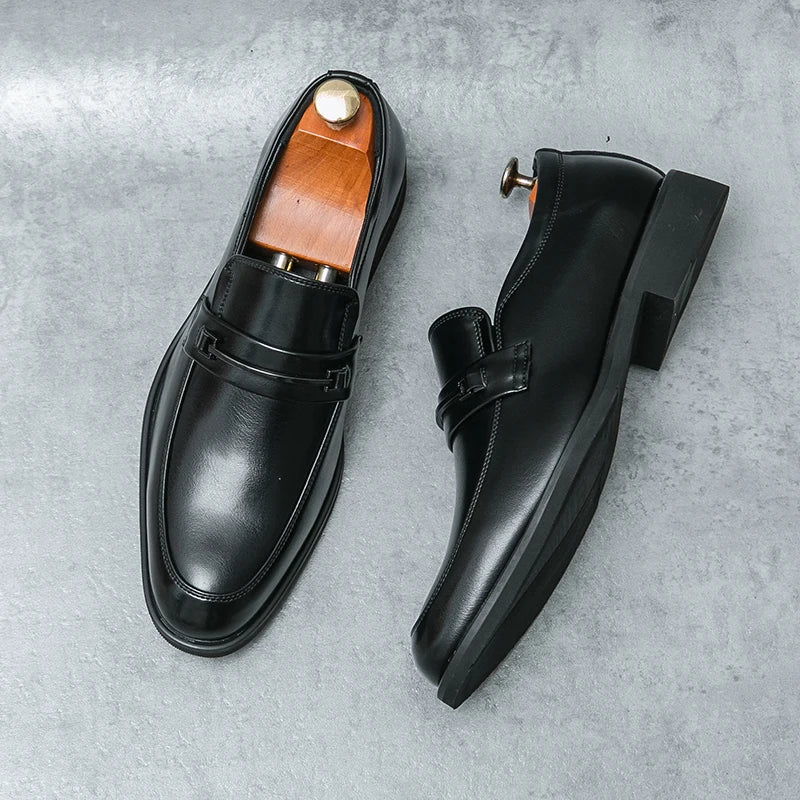 Classic Style Slip On Round Toe Loafers