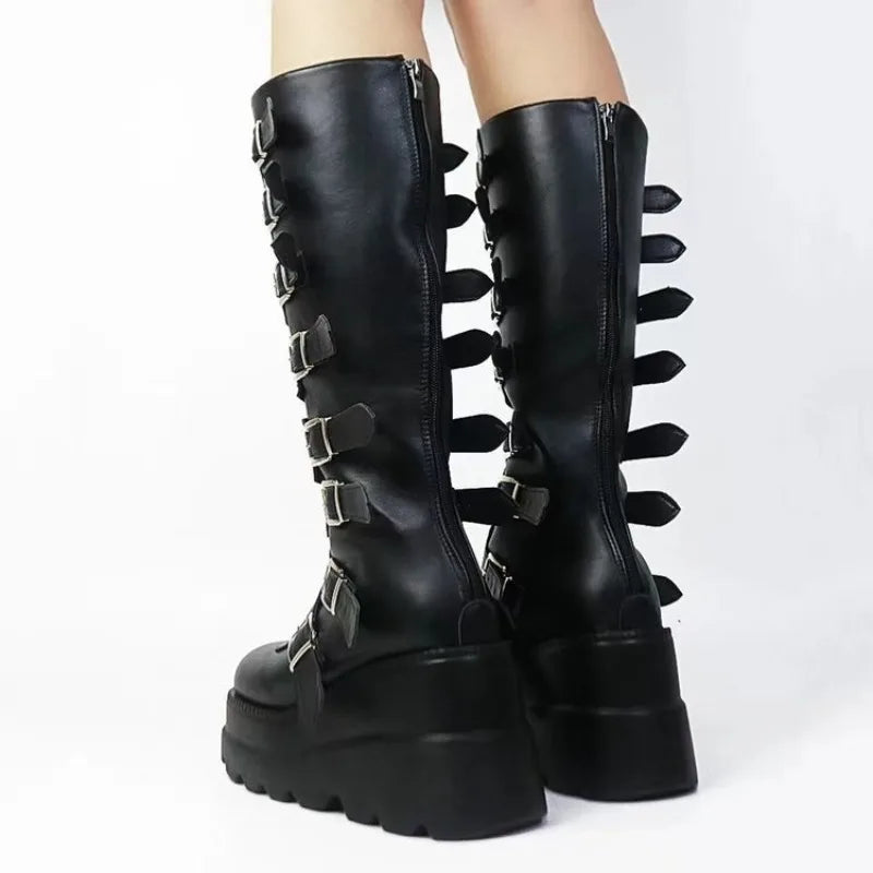 Long Boots Gothic Knee High Boots