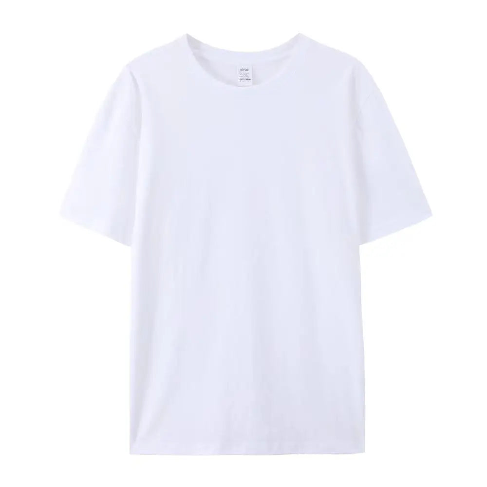 Plain Cotton Short Sleeve Unisex Crew Neck T-shirts