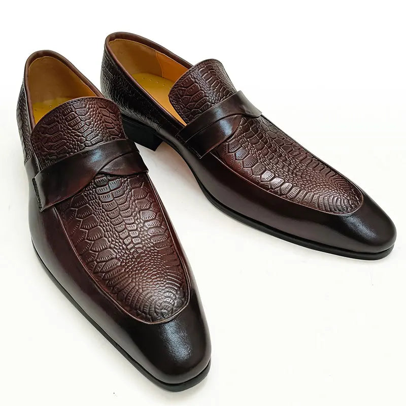 Genuine Leather British Style Point Toe Shoes