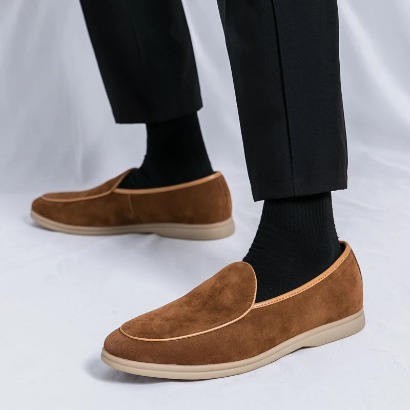 British Style Suede Casual Breathable Slip-on Loafers