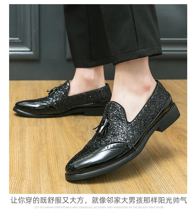 Men's Oxfords Genuine Leather Pointy Toe Lace Up