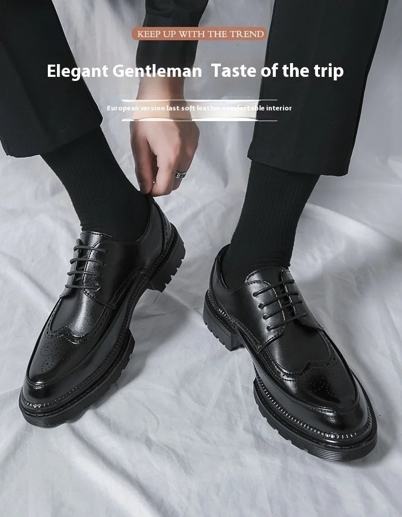 British Brock Style Leather Shoes