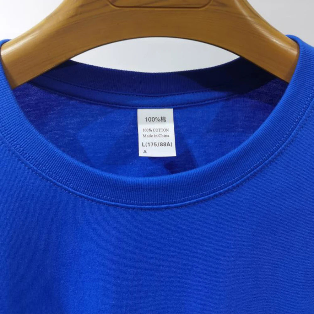 Plain Cotton Short Sleeve Unisex Crew Neck T-shirts