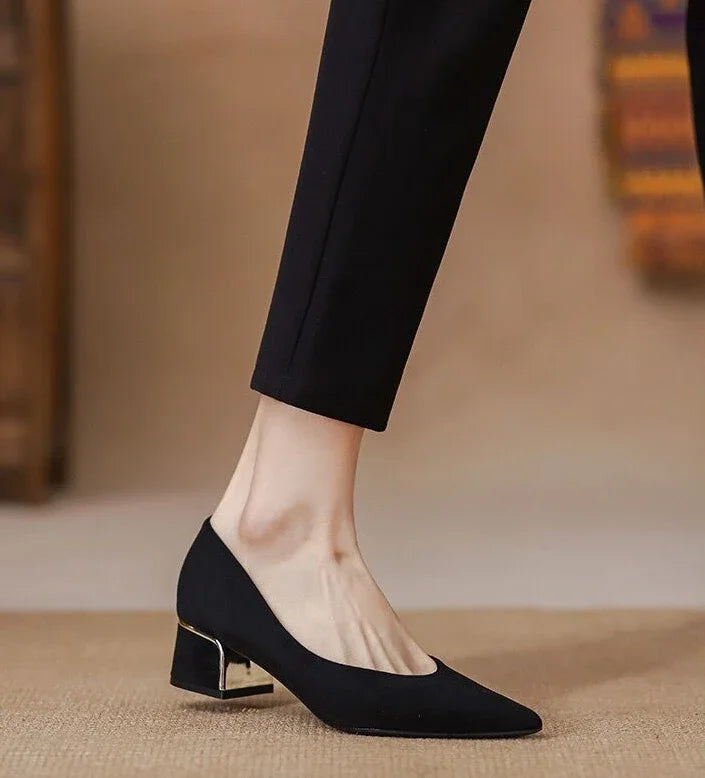 Medium Heels Ladies Pointed Toe Footwear