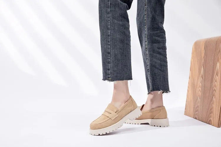 AIYUQI  British Style Genuine Leather Loafer