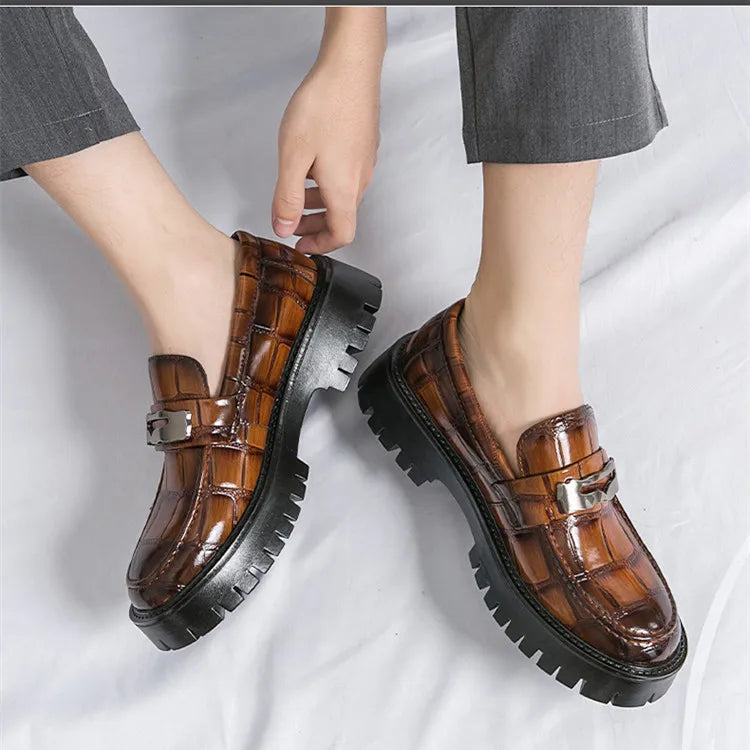 STRONGSHEN Casual Leather Loafers