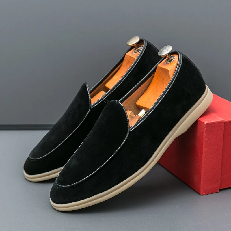 British Style Suede Casual Breathable Slip-on Loafers