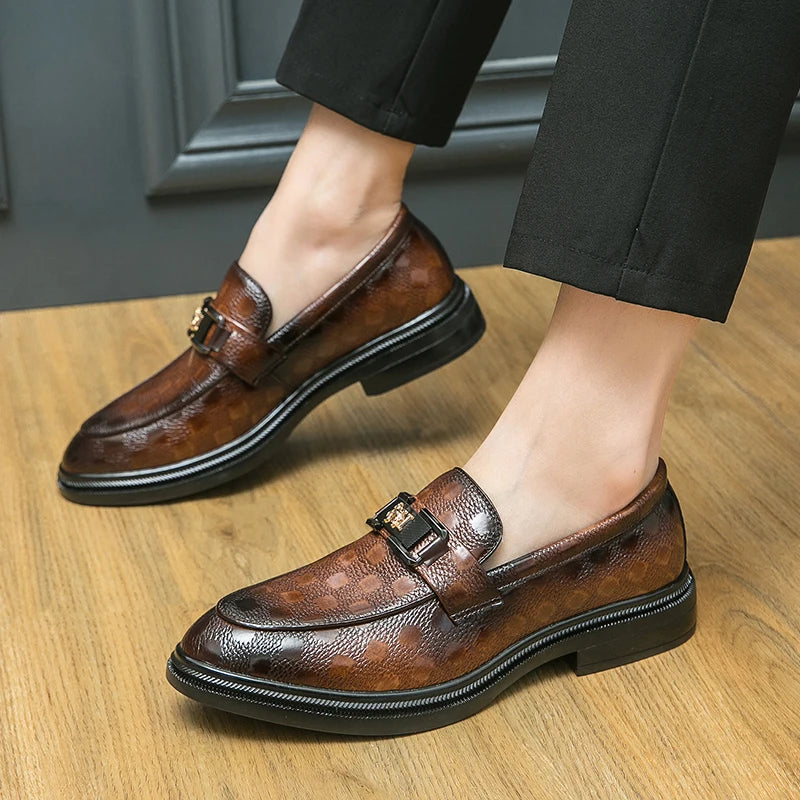 Leather British Style Casual Slip-on Breathable Loafers