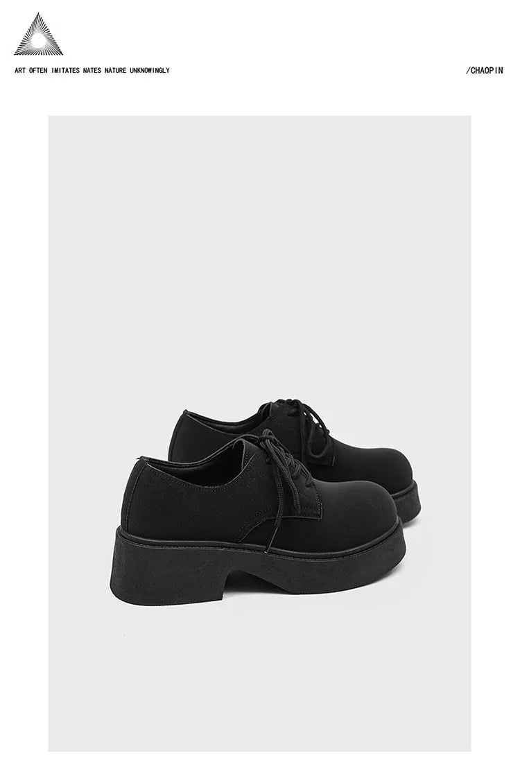Classic British-Style Round-Toe Youth Streetwear Leather Shoes