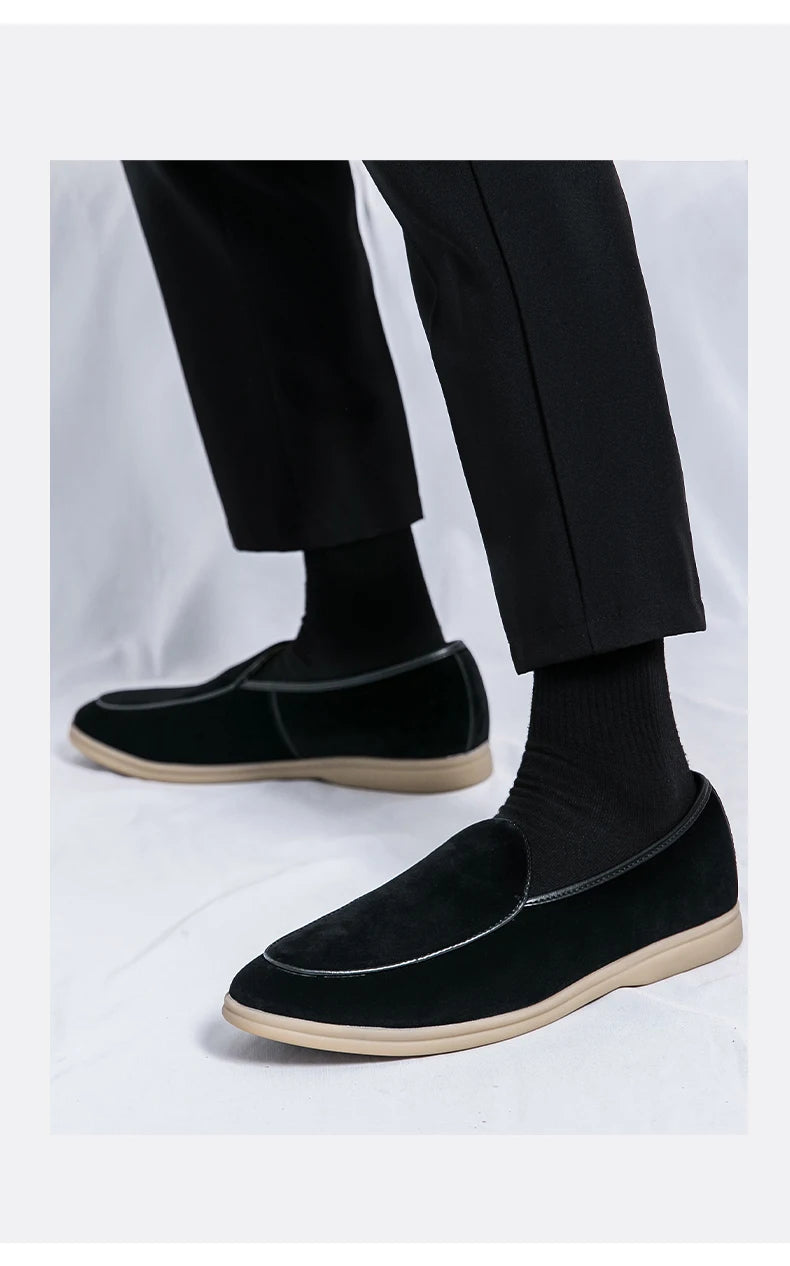 British Style Suede Casual Breathable Slip-on Loafers