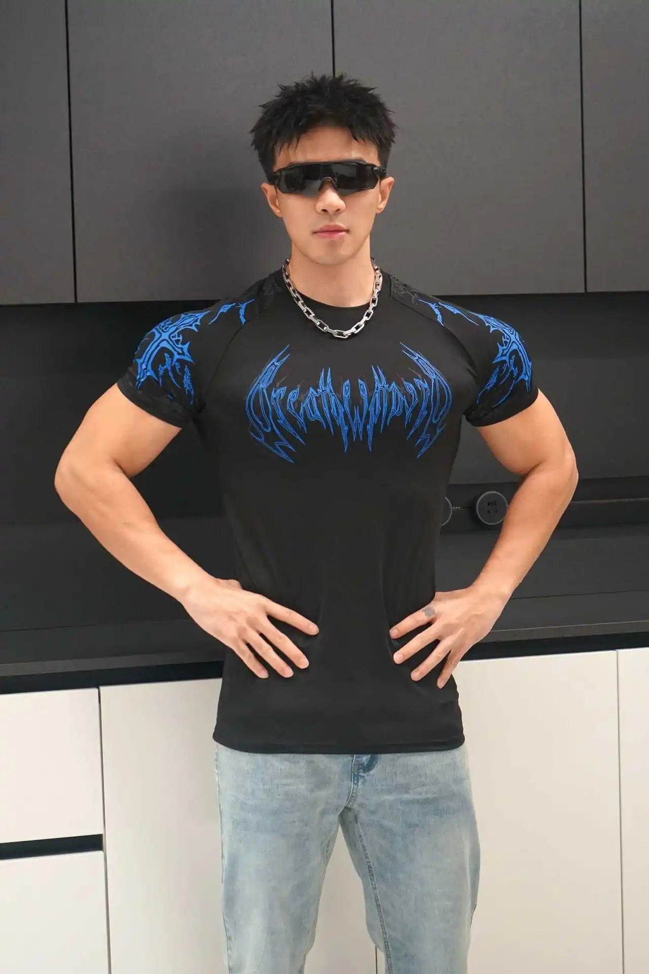 Short Sleeved Fitness Quick Drying Tight T-shirt