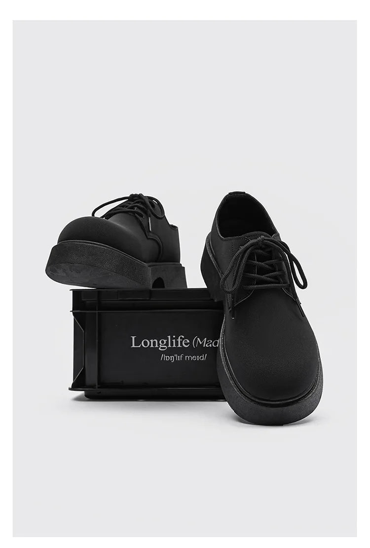 Classic British-Style Round-Toe Youth Streetwear Leather Shoes