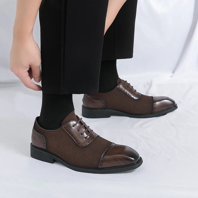 Retro Carved Lace-up Brogue Casual Oxfords