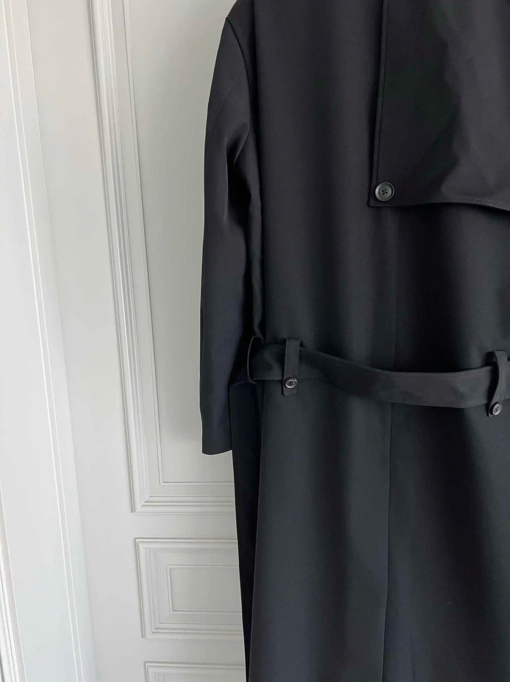 TOP-YAMAMOTO original design black wool coat