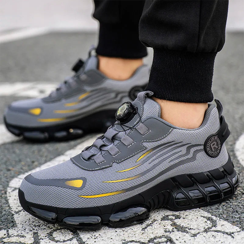 Indestructible Steel Toe Slip Resistant Abrasion Resistant Work Shoes Men Tough and Comfortable