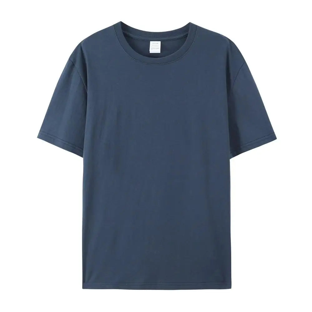 Plain Cotton Short Sleeve Unisex Crew Neck T-shirts