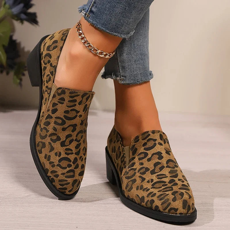 Leopard Print Penny Loafers