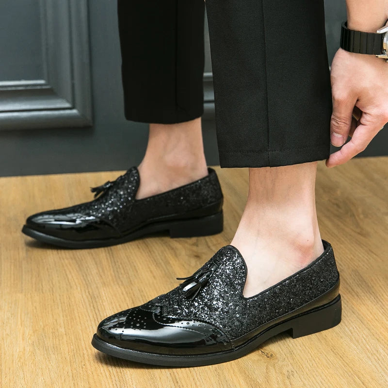 Men's Oxfords Genuine Leather Pointy Toe Lace Up