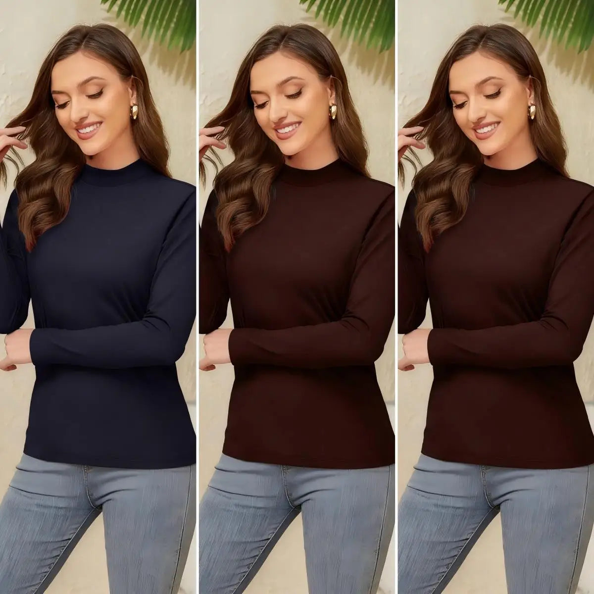 3 Pieces Basic Shirts Set