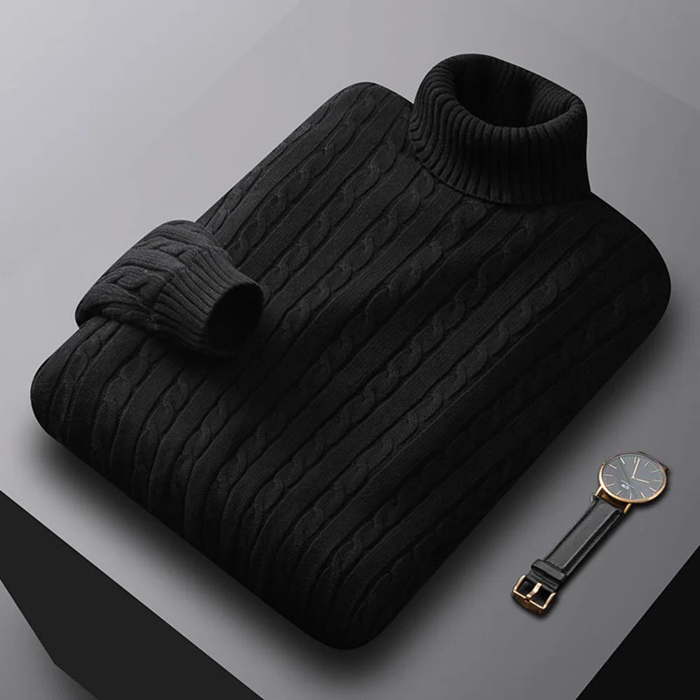 High Neck Solid Color Turtleneck