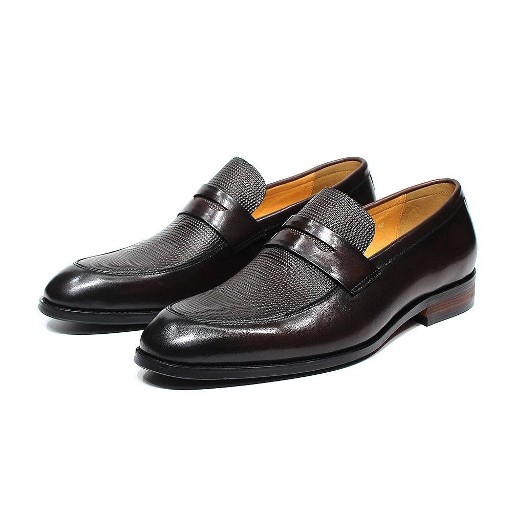 Italian Slip-On Genuine Leather Penny Loafers