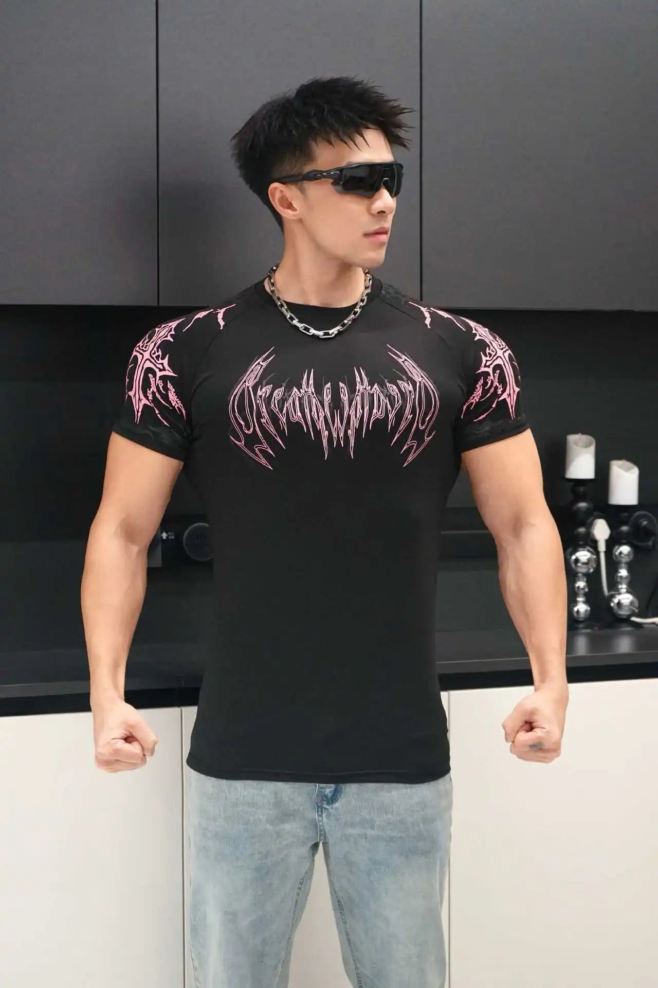 Short Sleeved Fitness Quick Drying Tight T-shirt