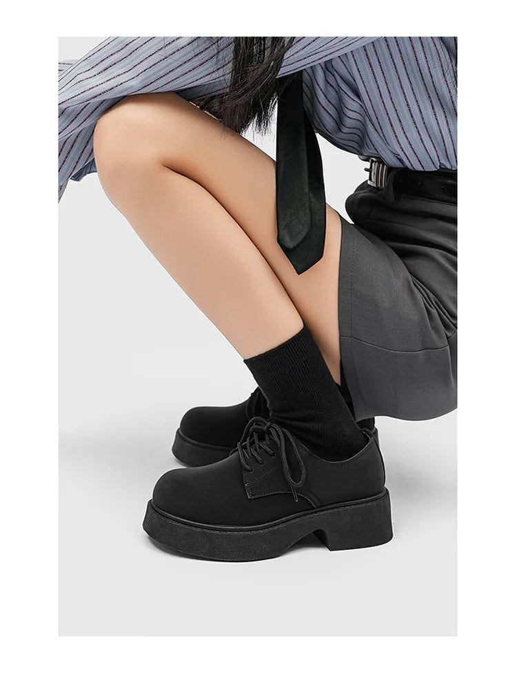 Classic British-Style Round-Toe Youth Streetwear Leather Shoes