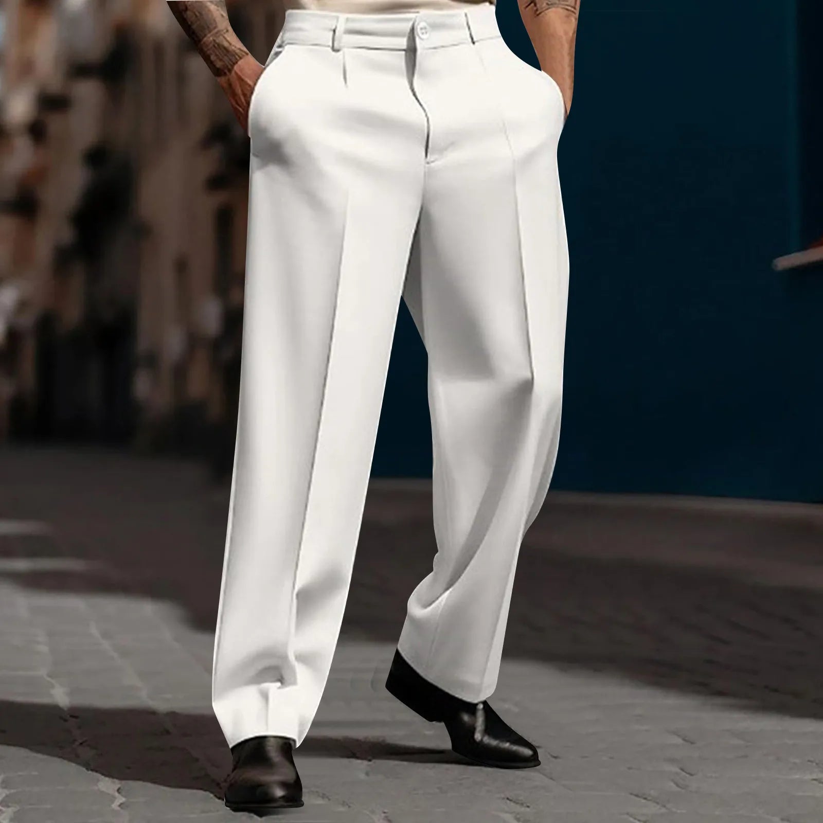 Straight Leg Breathable Fashionable Trousers