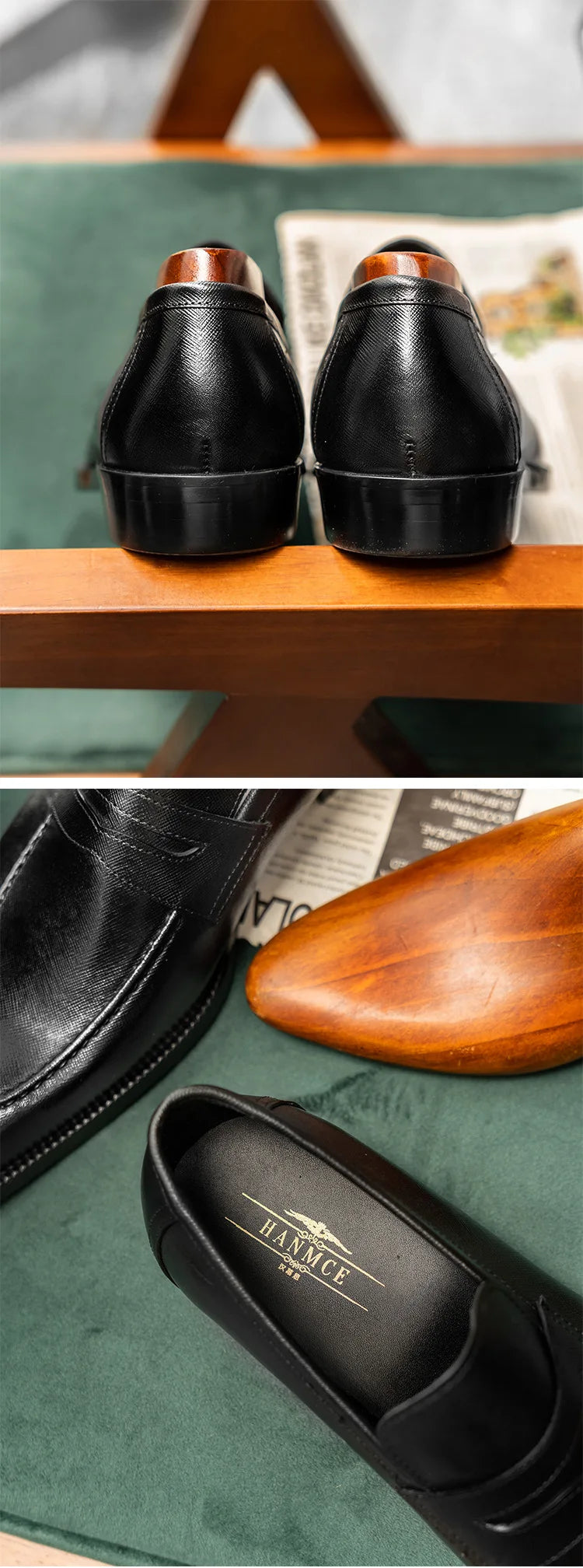 Genuine Leather Mens Slip On Loafers