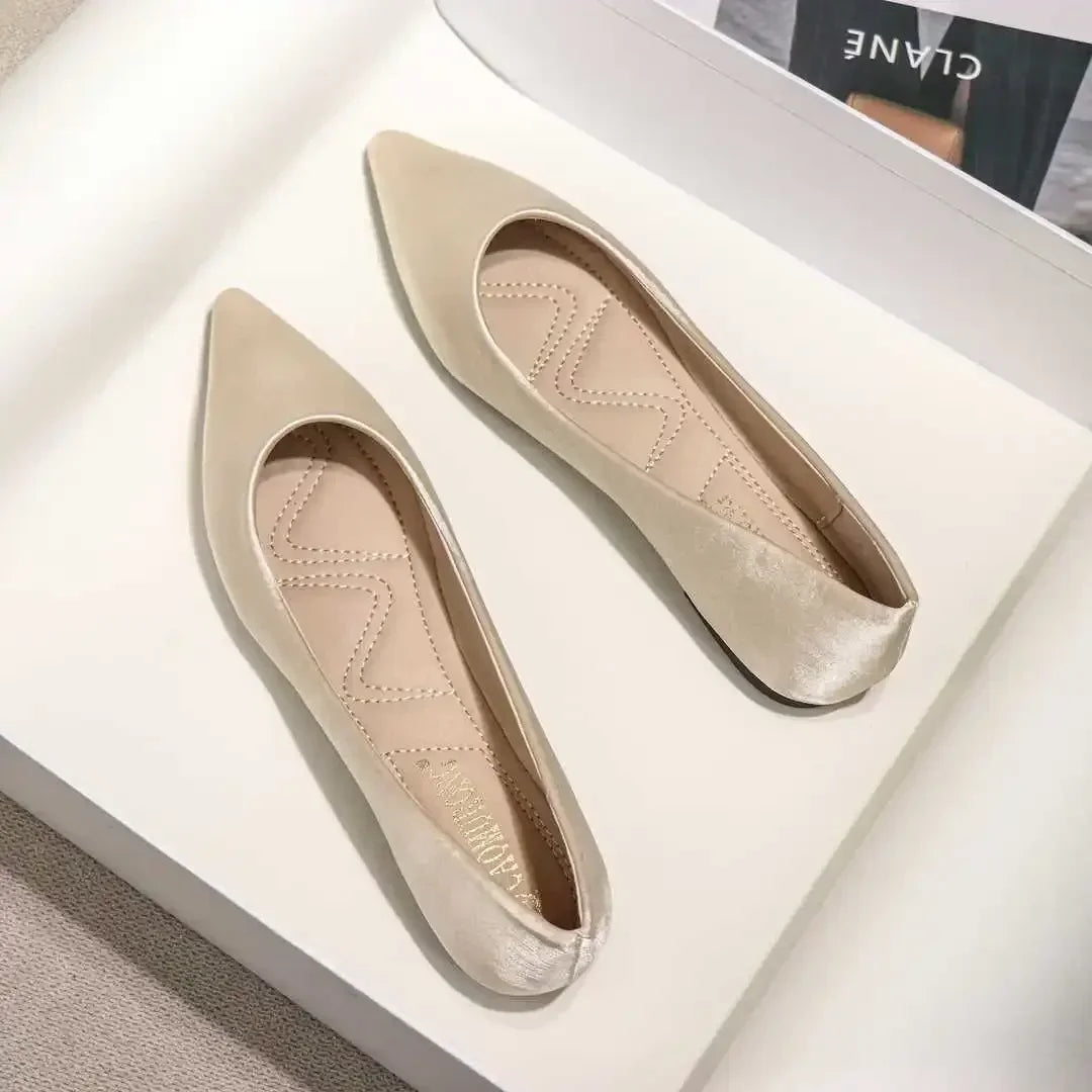 Ladies Low Heel Elegant Non Slip Flat