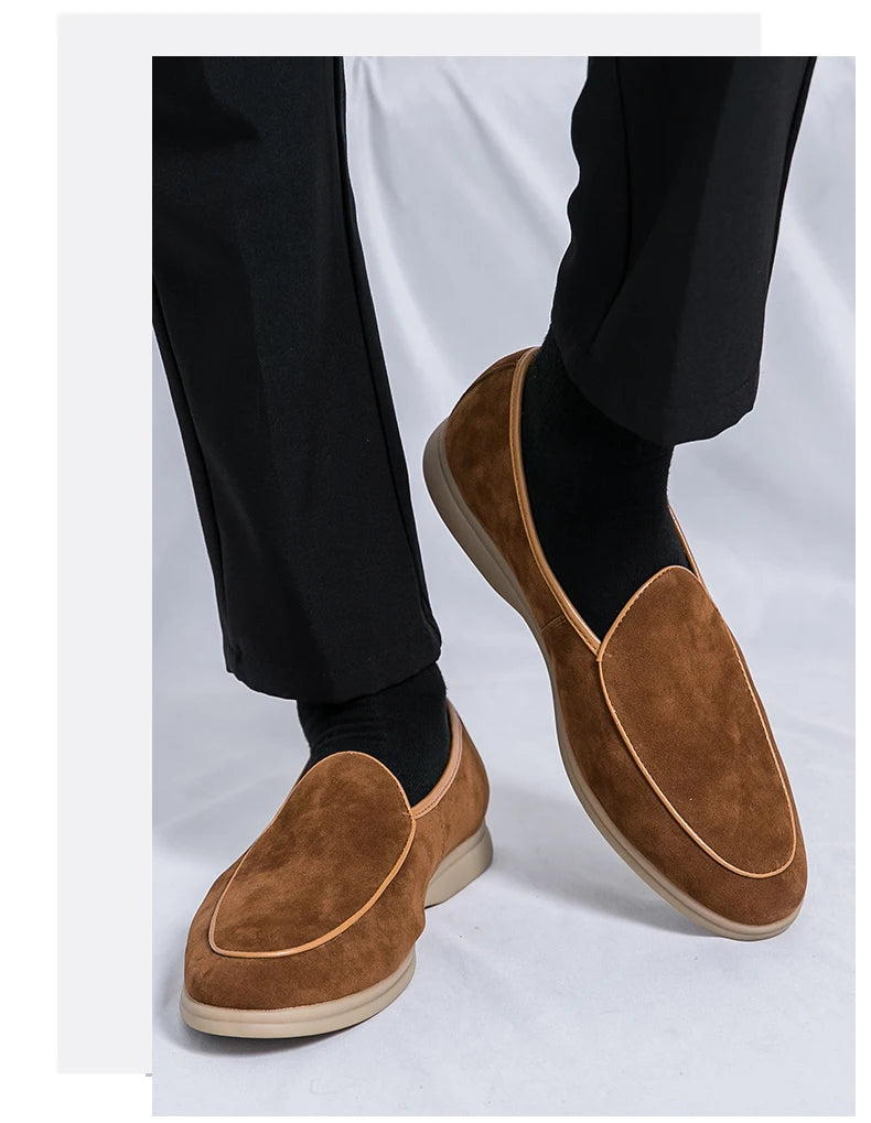 British Style Suede Casual Breathable Slip-on Loafers