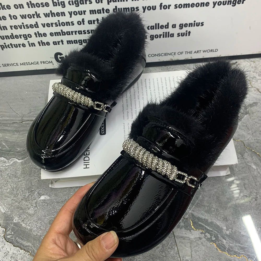 Mullers Designer Plush Loafers Antislip