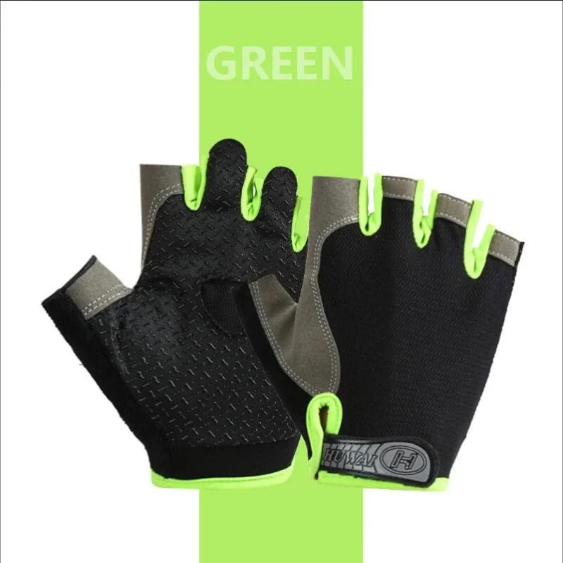 Fingerless Anti-Slip Shock-Absorbing Breathable Sports Gloves