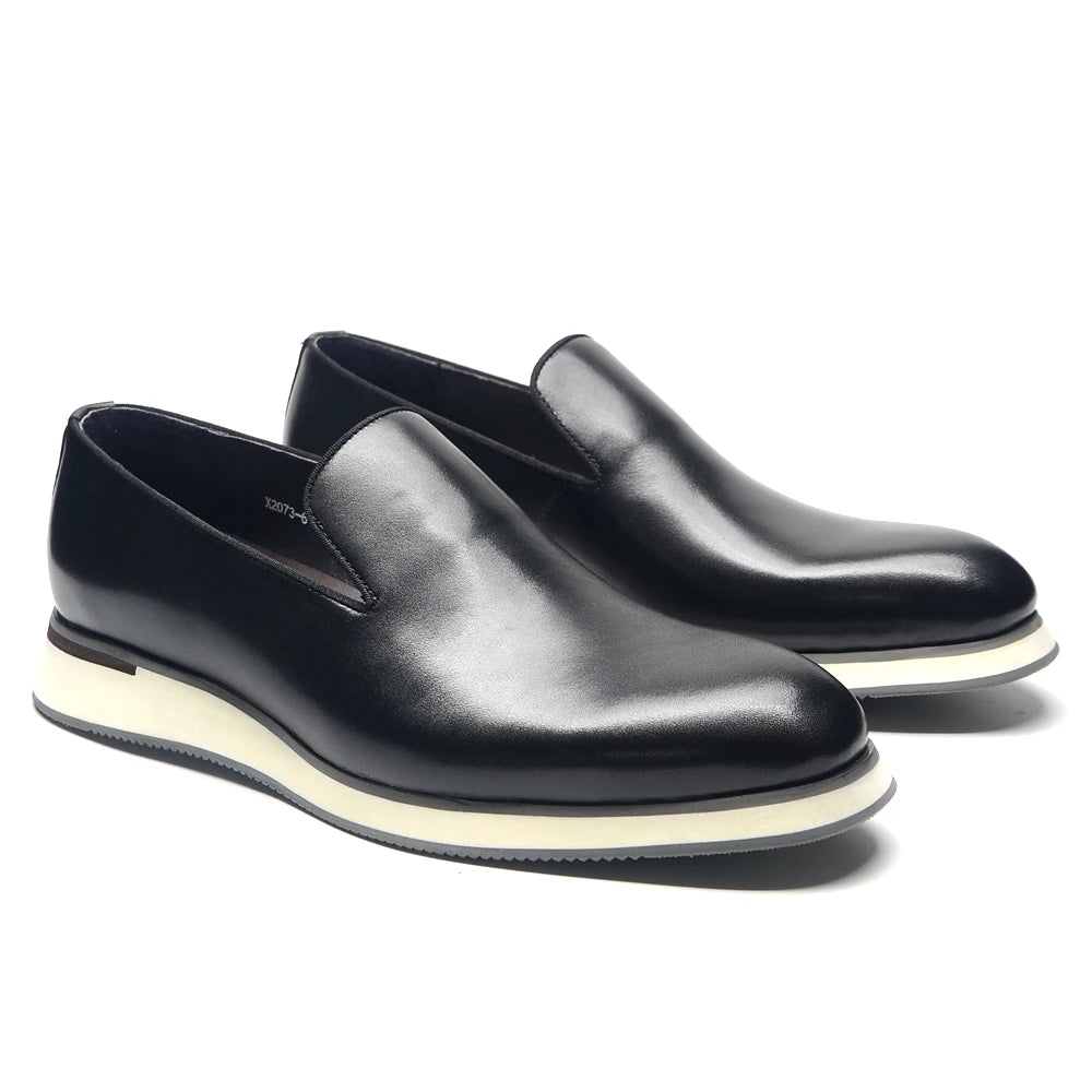 Classic Genuine Leather Loafer, Luxury Handmade Minimalist Style