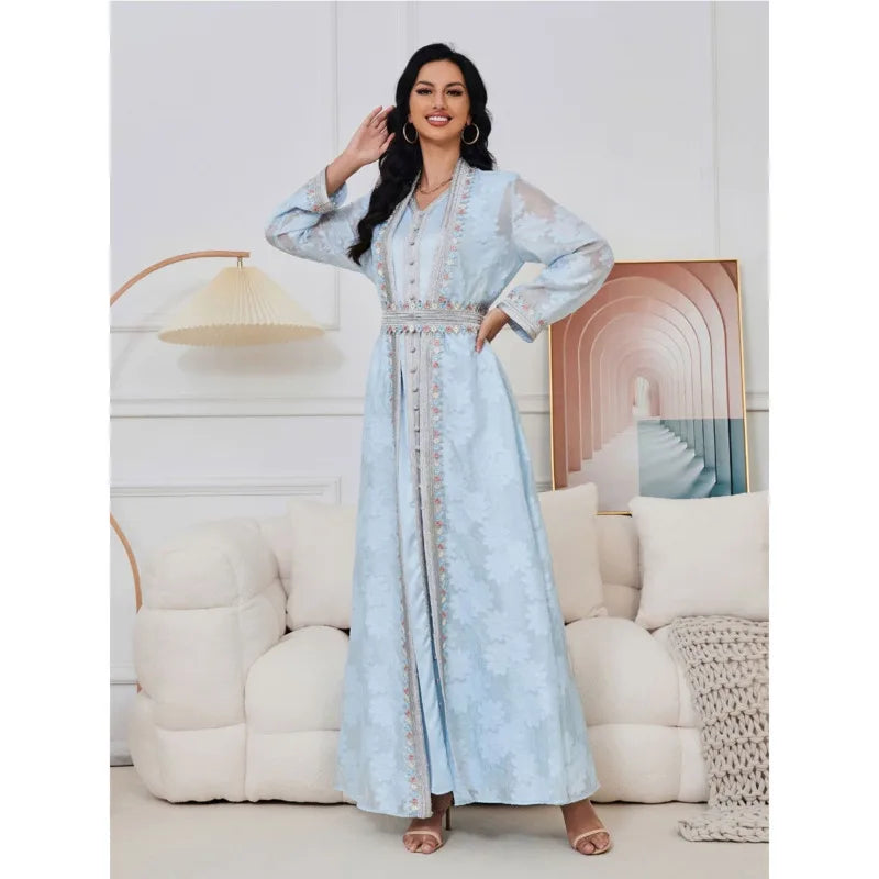 Eid Arab Muslim Style 2 Piece Dress Set